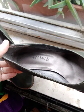 Scarpe My Way donna pelle verde n.39