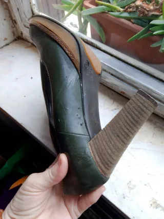 Scarpe My Way donna pelle verde n.39