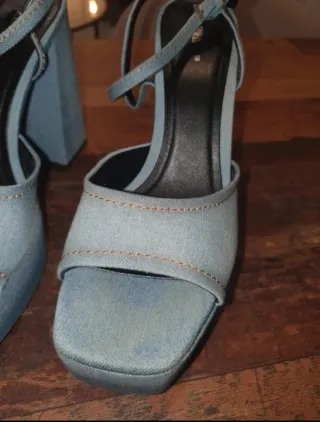 Sandalias de plataforma vaqueras talla 39