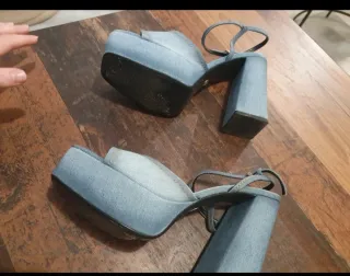 Sandalias de plataforma vaqueras talla 39