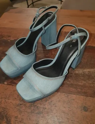 Sandalias de plataforma vaqueras talla 39