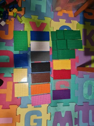 Set Placas y bloques de construcción multicolores