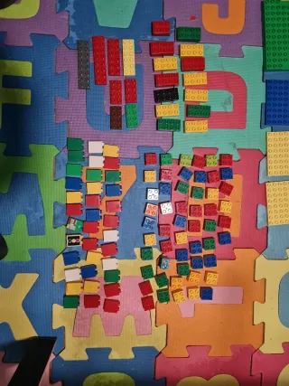 Set Placas y bloques de construcción multicolores