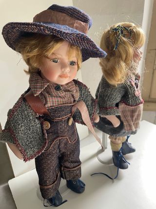 Muñecos - pareja muñecos reproducción antiguas