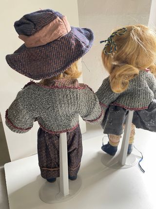 Muñecos - pareja muñecos reproducción antiguas