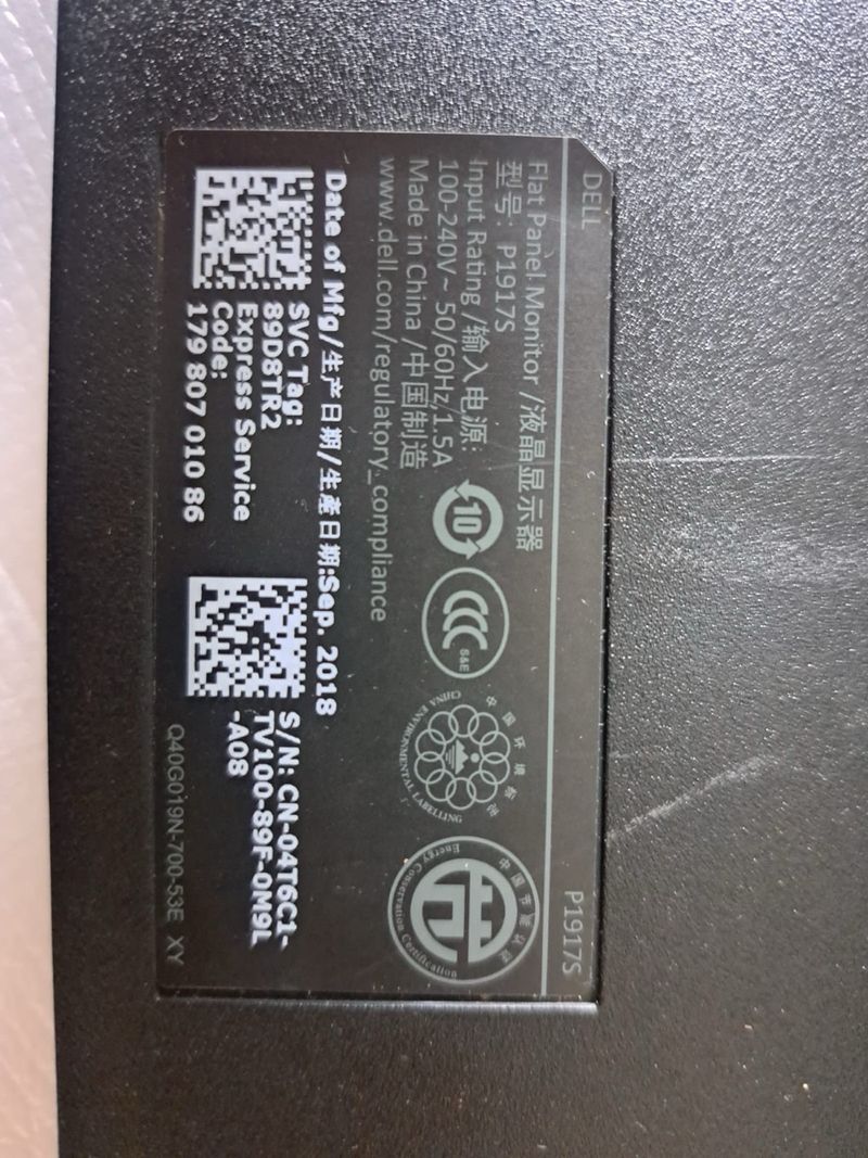 Monitor Dell P1917S Negro afbeelding 6