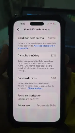 iPhone 15 Pro Max 256gb Batería 87%