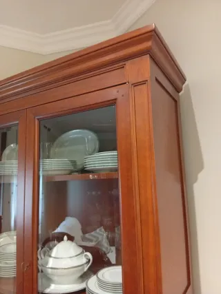 Vidriera de madera maciza cerezo