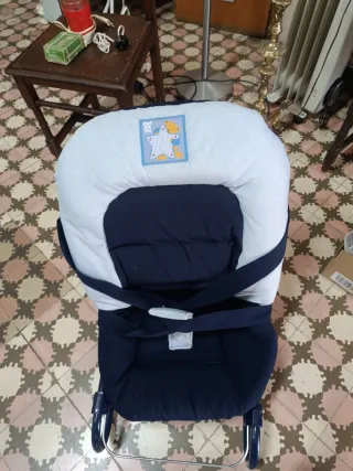 Silla mecedora para bebé azul PRÉNATAL
