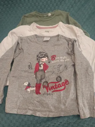 Lote 3 camisetas niña talla 104