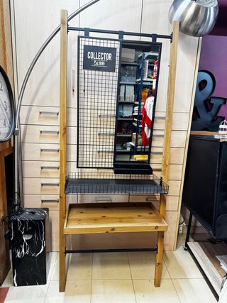 Espejo Pared Industrial Madera Metal