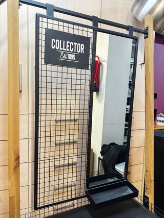 Espejo Pared Industrial Madera Metal