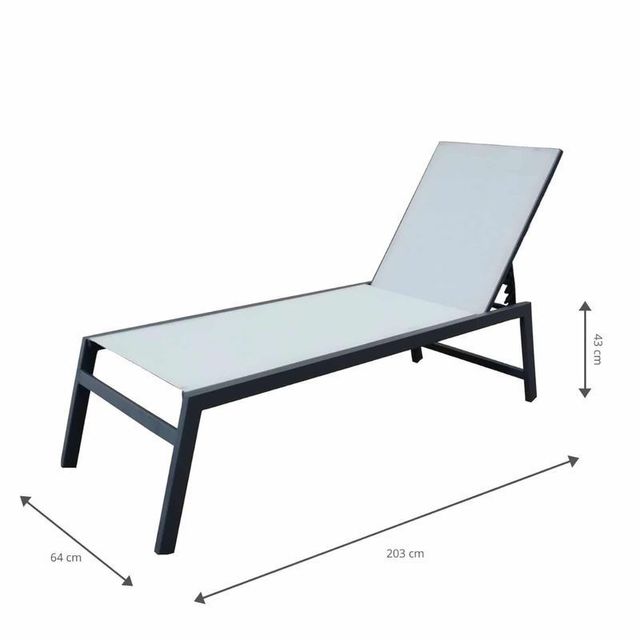 Tumbona Chillvert Pisa Aluminio 203x64x43 cm