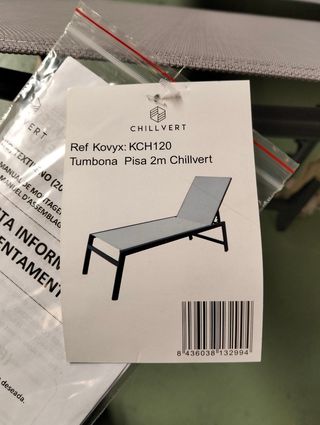 Tumbona Chillvert Pisa Aluminio 203x64x43 cm