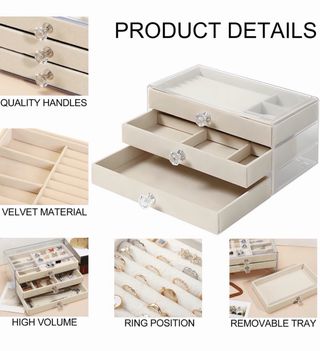 Organizador de joyas 3 cajones