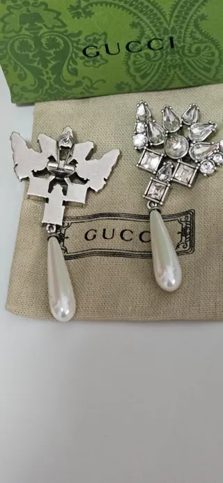 Pendientes Gucci Perla Plata