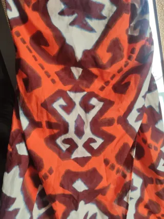 Vestido largo Zara verano estampado étnico naranja