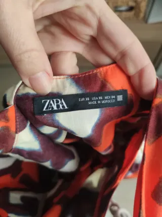 Vestido largo Zara verano estampado étnico naranja