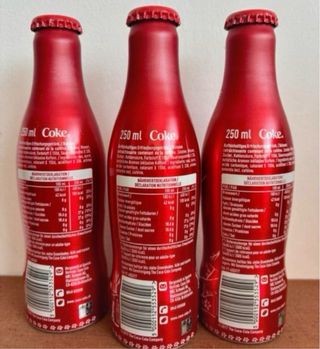 3 Bottiglie Coca Cola Edizione Heidi in Alluminio