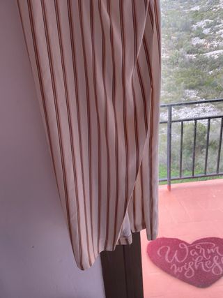 Vestido Sahariano Rayas Beige y Marrón