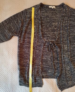 Bolero mujer gris y blanco talla única