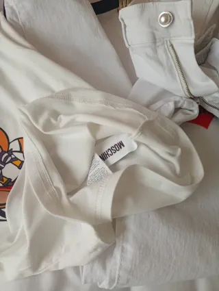 Conjunto Moschino Camiseta y Pantalón Blanco Talla