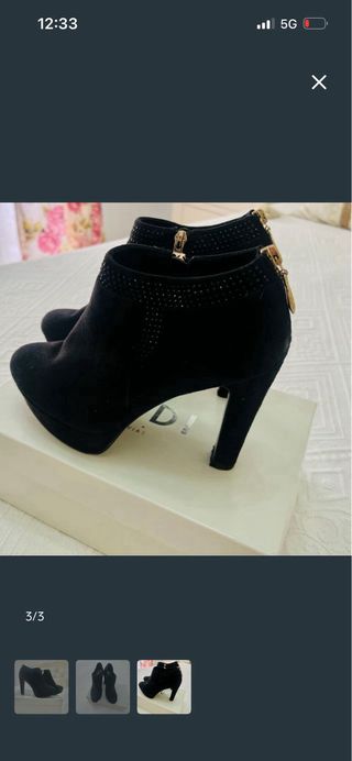 Botines de tacón negros