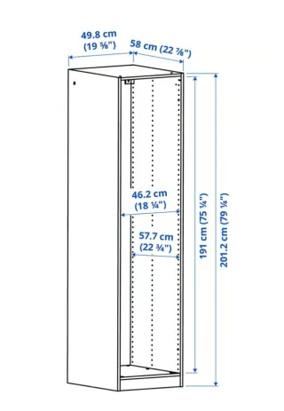 Armario PAX IKEA 50x58x201 cm