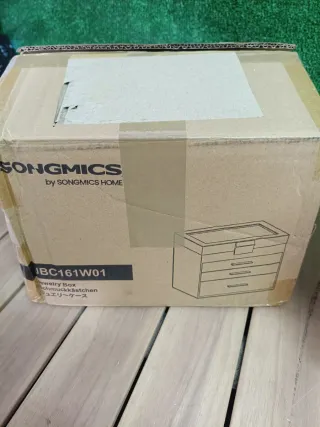 SONGMICS Caja de Joyas, Caja Joyero con 4 Niveles