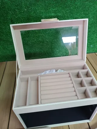 SONGMICS Caja de Joyas, Caja Joyero con 4 Niveles