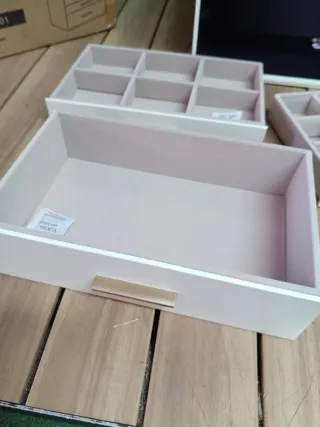 SONGMICS Caja de Joyas, Caja Joyero con 4 Niveles