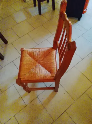 Sillas de madera haya asiento de enea