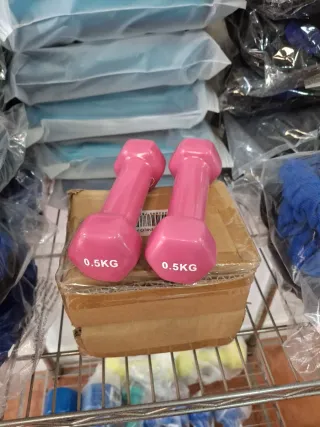 Coppia di manubri rosa da 0,5 kg