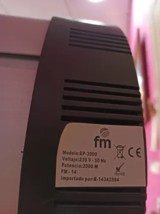 Estufa Eléctrica FM EP 2000W