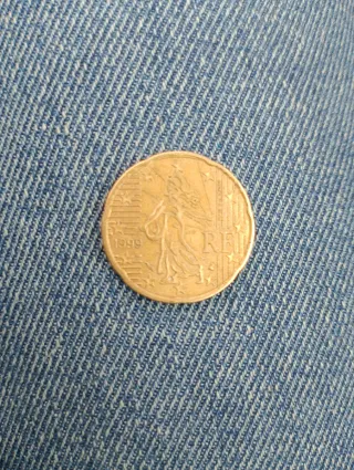 Moneda 20 céntimos Francia 1999