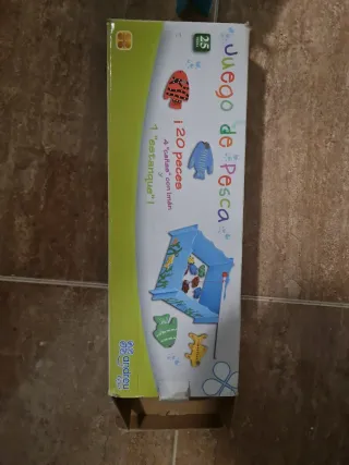 Juego de pesca madera peces y cañas