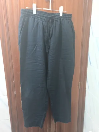 Pantalón negro de lino