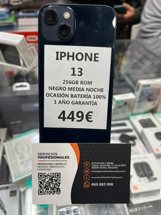 iPhone 13 256GB Negro Media Noche