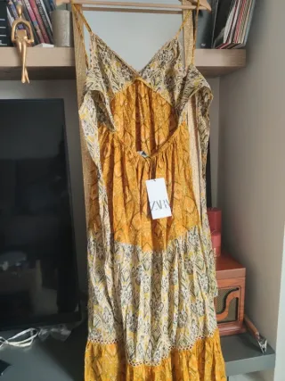 Vestido largo Zara verano estampado étnico