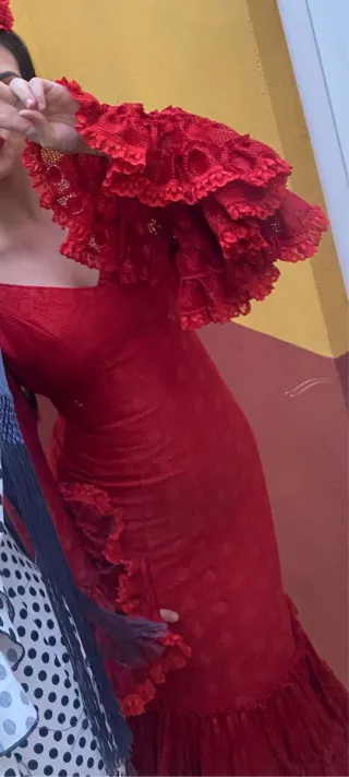 Traje de flamenca rojo