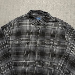 Camisa George Xadrez Preta Tamanho L Vintage Retro