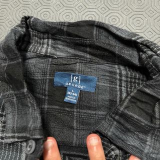 Camisa George Xadrez Preta Tamanho L Vintage Retro