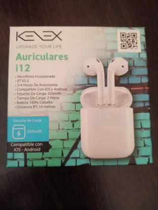 Auriculares KEVEX i12 Blancos