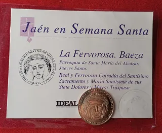 Lote 4 medallas Semana Santa Jaén Plata