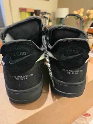 Nike Air Force 1 Off-White Black White 44
