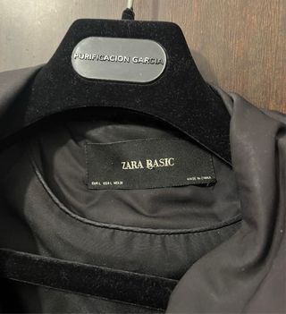 Chaqueta Zara Basics Mujer Talla L Negra