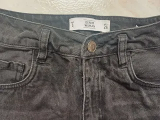 Falda vaquera negra Lefties Talla S