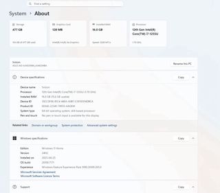 Ordenador ASUS todo en uno 24” i7 16GB RAM 512 SSD