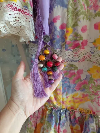 Vestido Flamenca Multicolor con Mantoncillo