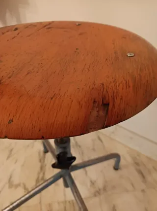 Taburete taller industrial vintage